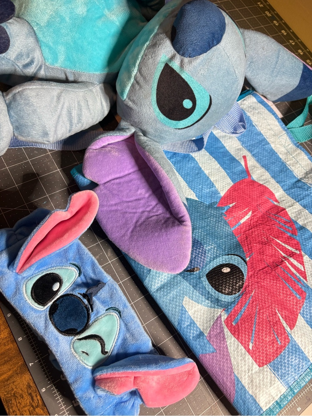 Disney Stitch Plush Backpack Set with Tote Bag and Makeup Headband